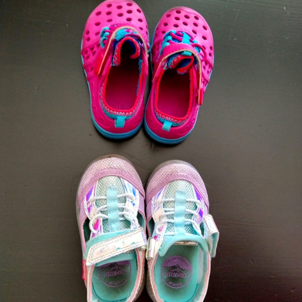 5/$10 sale ends soon on this listing Toddler girl size 5 Summer sandals bundle